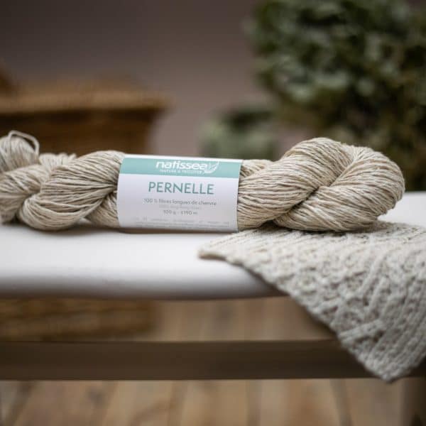Pernelle Naturel, fil végétal à tricoter 100 % chanvre