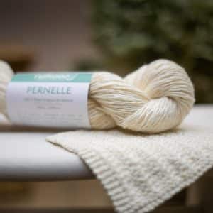 Pernelle Ecru, fil végétal à tricoter 100 % chanvre