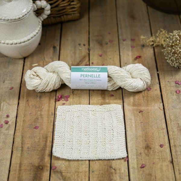 Pernelle Ecru, fil végétal à tricoter 100 % chanvre