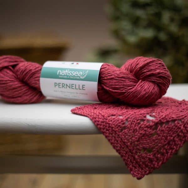 Pernelle Framboise, fil végétal à tricoter 100 % chanvre