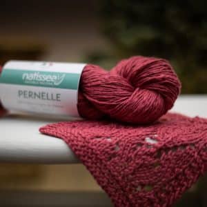 Pernelle Framboise, fil végétal à tricoter 100 % chanvre
