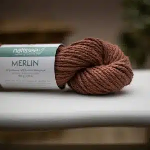 Merlin Terra cotta, fil végétal à tricoter en chanvre et coton bio