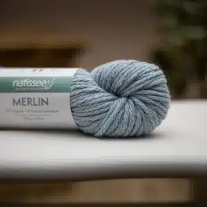 Merlin Bleu layette, fil végétal à tricoter en chanvre et coton bio