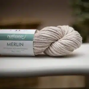 Merlin Nude, fil végétal à tricoter en chanvre et coton bio