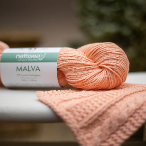 natissea 2023 produits fils coton biologique a tricoter malva 002 clementine