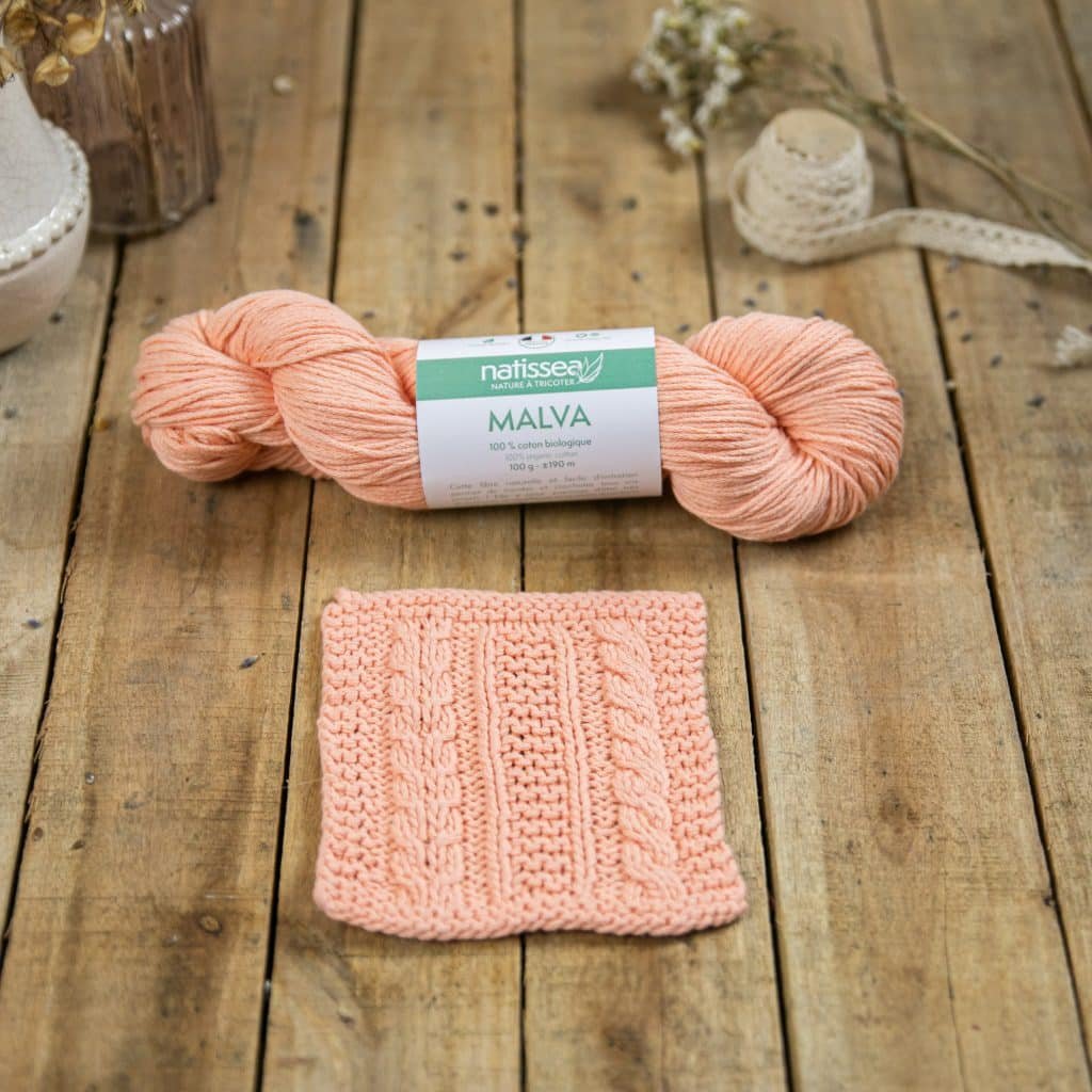 natissea 2023 produits fils coton biologique a tricoter malva 003 clementine
