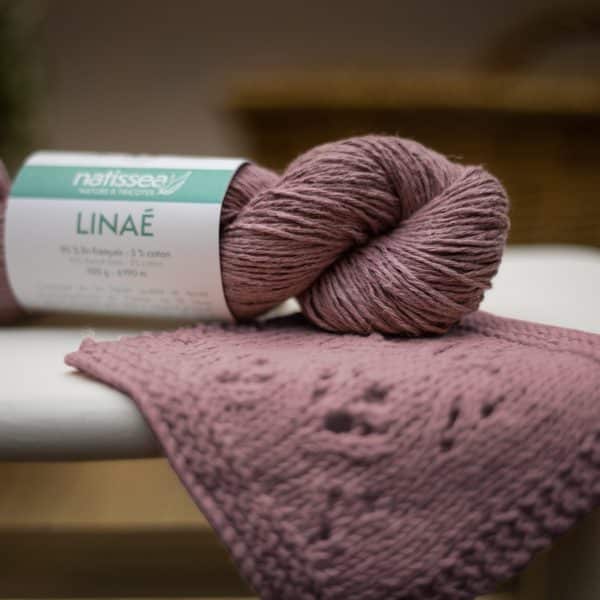 Linae Orchidee, fil végétal à tricoter en lin francais