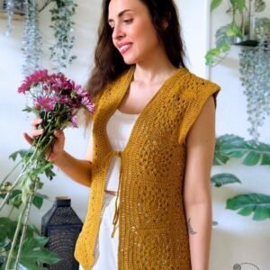 kit veste mathilde au crochet par crochet de plume