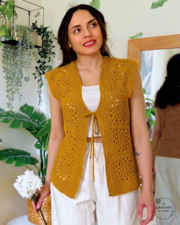 kit veste mathilde au crochet par crochet de plume