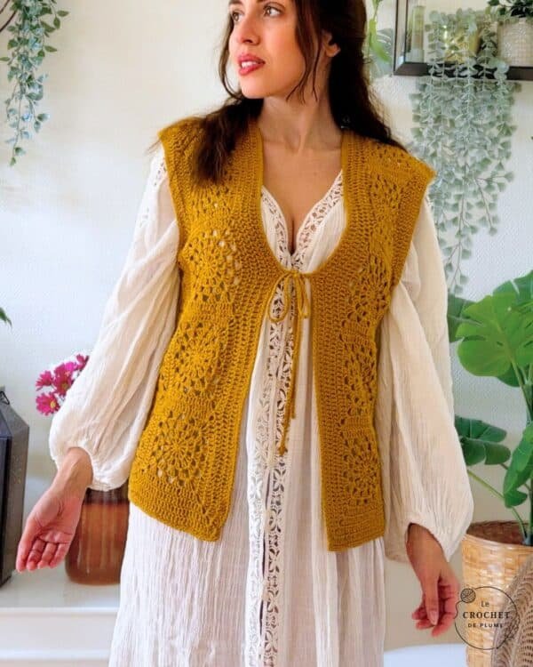 kit veste mathilde au crochet par crochet de plume